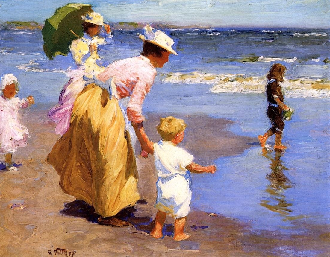 Edward Henry Potthast At the Beach